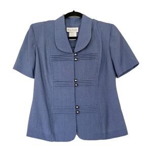 Vtg Blazer Jacket Womens 8 Blue Sailor Classic Old Money Preppy 80s 90s